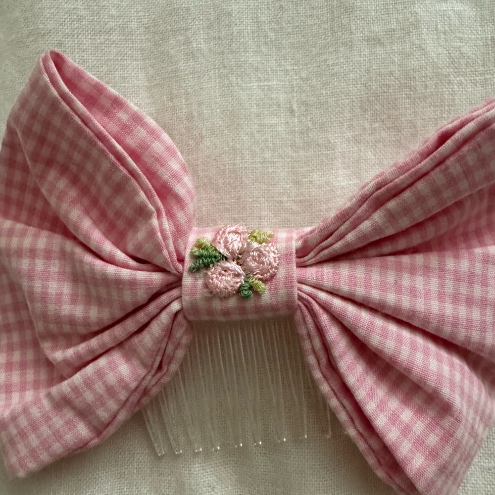 Trashy Lingerie Stepford Edy Bra - Pink Gingham (36D) w/ Matching Bow - Picture 13 of 14